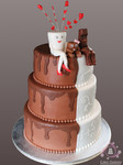 wedding cake half and half